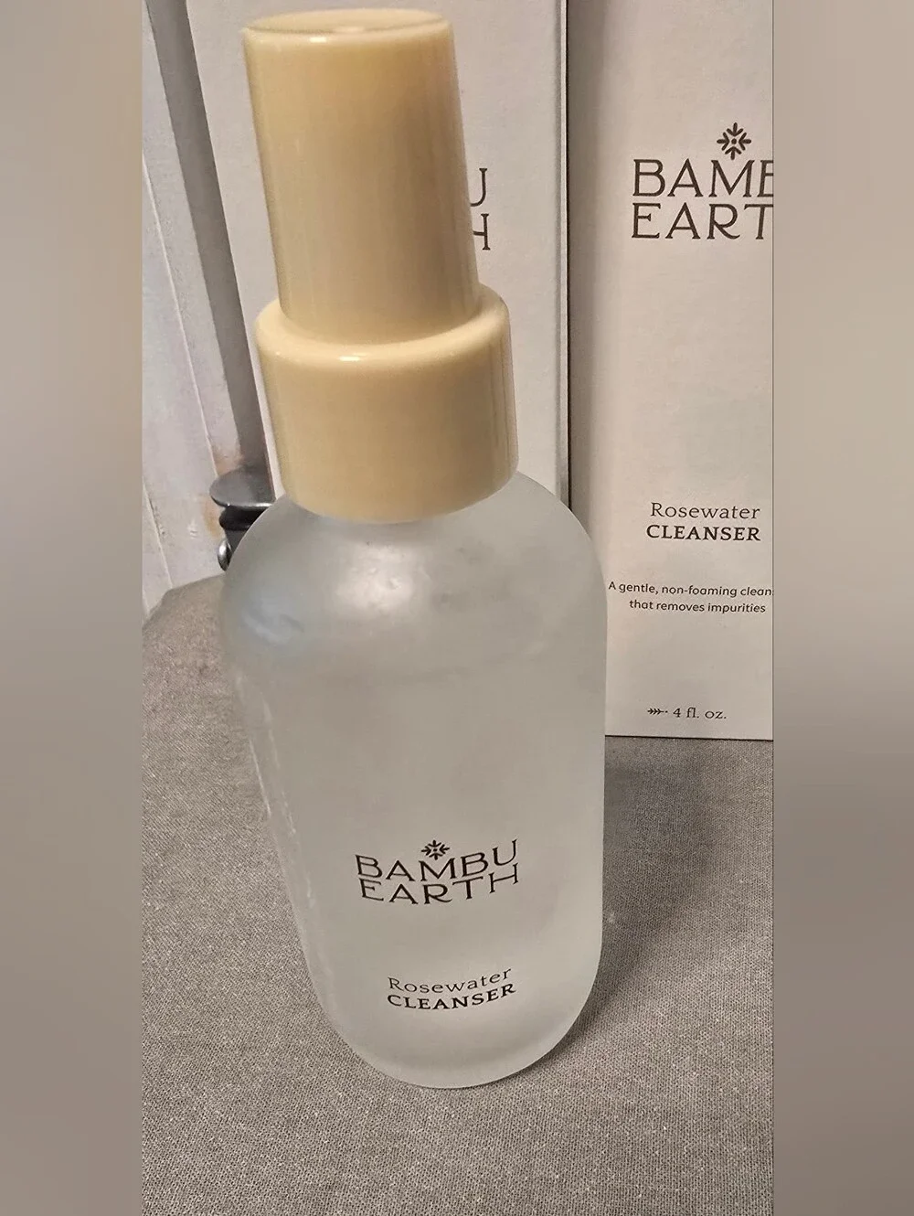 Bambu Earth Rosewater Cleanser & Apple Cider Toner - Gentle Skincare Set 4 oz